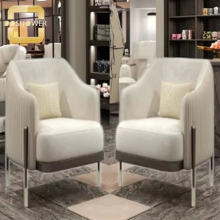 Wholesale Metal Tripod White Luxury Nail Salon Customer Lounge Chair