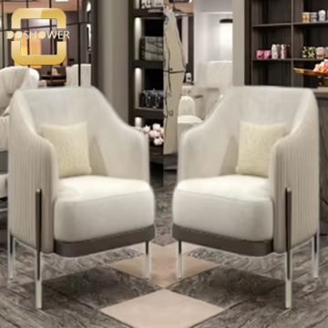 Wholesale Metal Tripod White Luxury Nail Salon Customer Lounge Chair