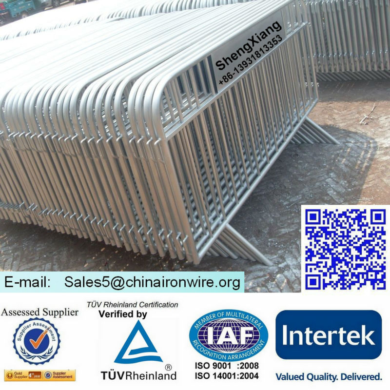 Galvanized temporary fence or movable fence (best price) Factory verifid by ISO and TUV Rheinland