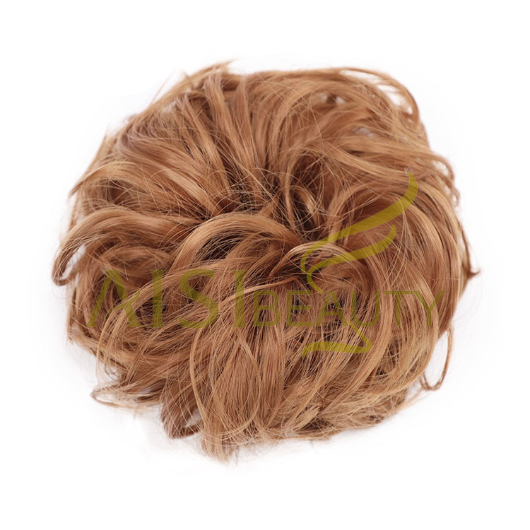 Aisi Beauty Popular Cheap Price Multi Color Synthetic Curly Messy Donut Chignon Bun Elastic Rope Rubber Band Hair Extension