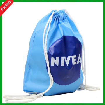 210D polyester drawstring shoes bag sports bag recycled cinch bag