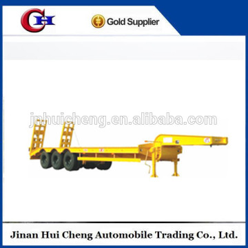 60T drop flat deck truck low bed semi trailer