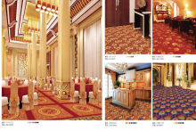 Customized Cut Pile Banquet Hall Carpet With Nylon Red Patterns