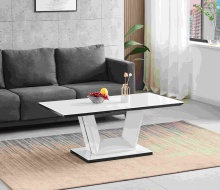 Modern Rectangle White High Gloss MDF Coffee Table
