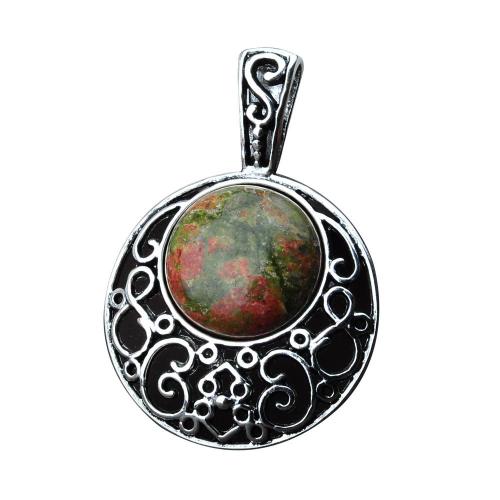 Alloy Gemstone Pendant Mother's Day Gift Natural Crystal Necklace Silver Wrap Healing Gemstone Pendant Necklaces Jewe