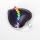 7 & Seven Chakras Gemstone Blue Goldstone Heart Pendant