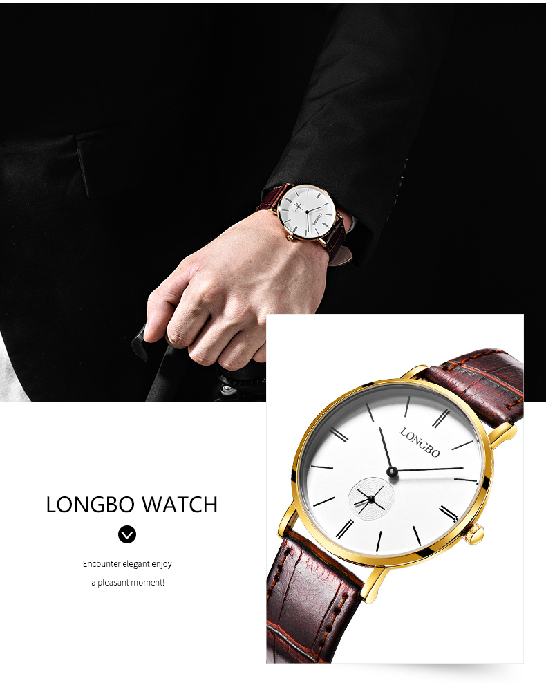 LONGBO 80320 Men Quartz Watch Luxury Water Resistant Watch High Quality Watch