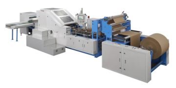 Semi-automatic high speed paper bag-making machine