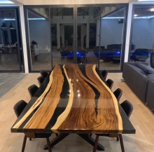 Factory Wholesale Epoxy Resin Conference Table Top - 10ft x 3ft Wood Slab Meeting Table