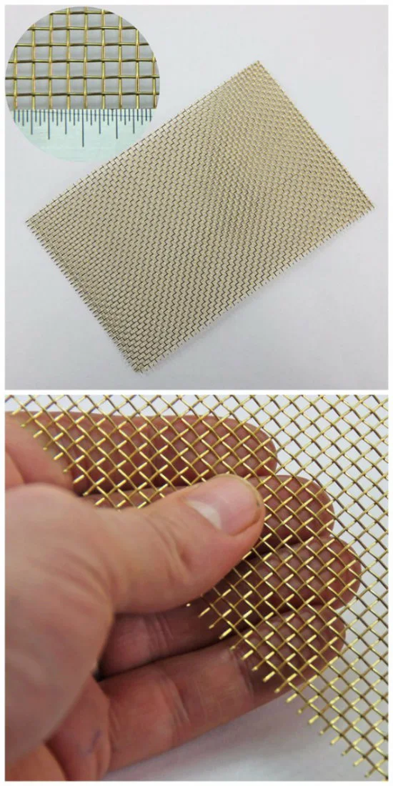 2017 China Manufacturer Brass Wire Mesh Screen 2 Mesh to 100 Mesh