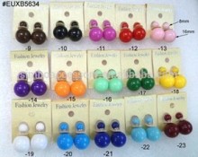 2015 hot new large bead and small bead studs earring jewelry,post earring,pearls earring., beaded earring