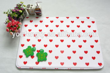 Heart shape bath mat