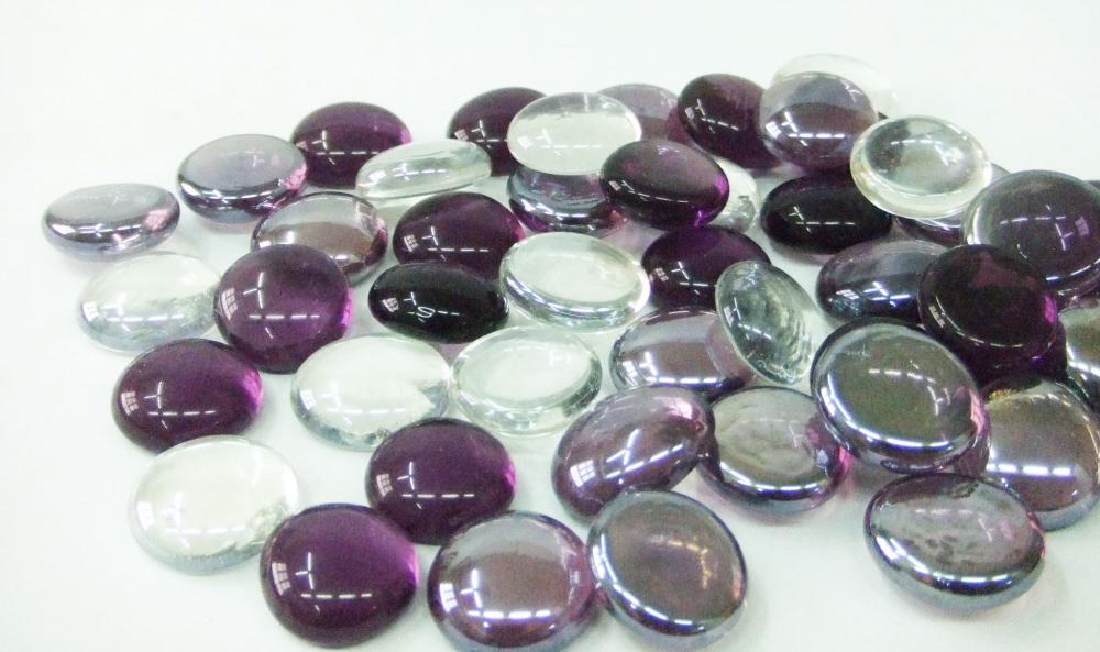 حبات الزجاج متعددة الألوان زهرية حشو ديكور الزجاج الأحجار الكريمة