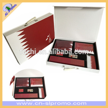 Qatar National Day Gif Set In Paper Gift Box, Qatar National Day VIP Gift Set in High Quality
