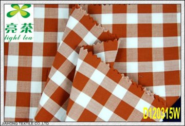 100% cotton yarn dyed twill gingham check fabric