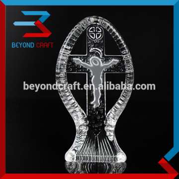 Jesus Engraved Crystal Religion Craft Church Decoration