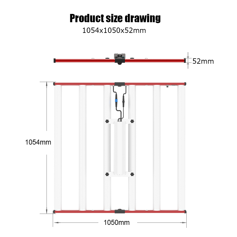 Hög effekt 650W Fällbar Full Spectrum Grow Lights