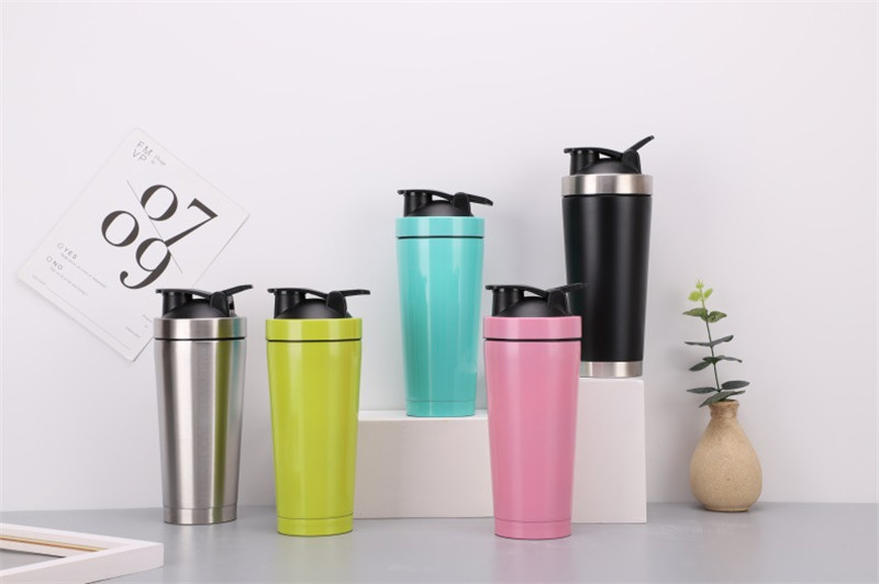 Outdoor Protein Shaker Bottle, Stainless Steel Insulated Keep Cold and Warm Shaker Tumbler