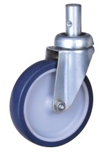 5'' round stem casters with TPE wheels
