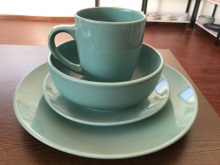Solid colour ceramic dinnerware set simplicity