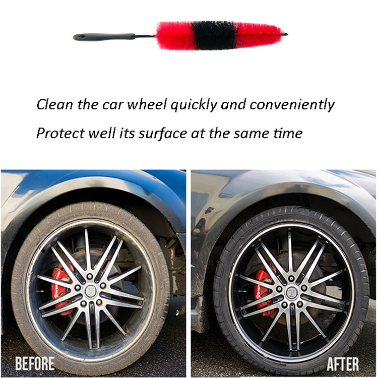 Auto car wheel cleaning brush PP bristles tire washer wheel rim clean brushes