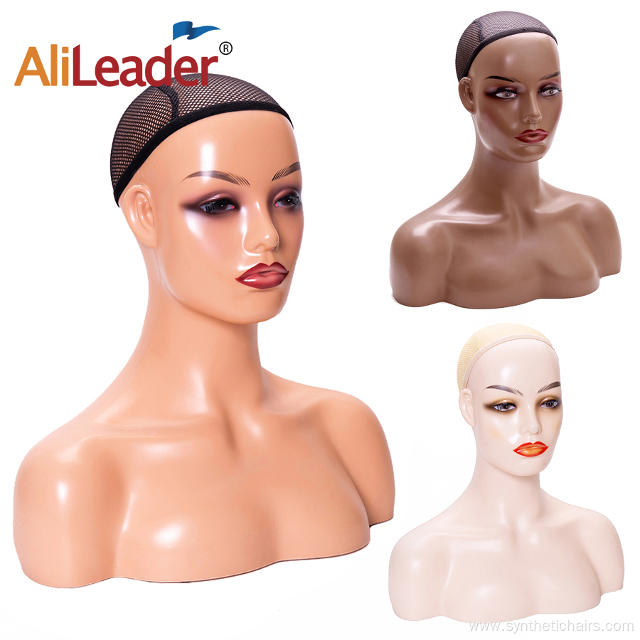 Female Mannequin Head With Shoulders For Wig Display