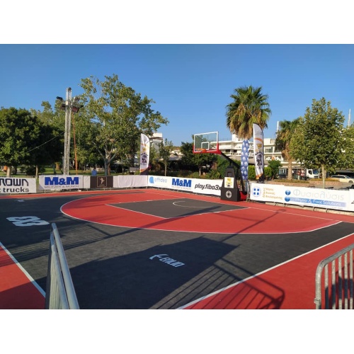 Piso de plástico rígido para jogos de basquete Pisos de quadra em PP