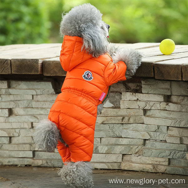 High quality windproof down pet dog clothes