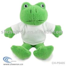 Stuffed Frog, Plush frog in T-shirt