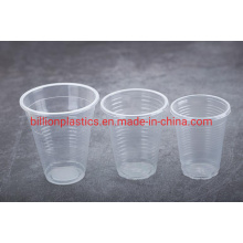 Transparent Black Plastic Spoons Disposable Plastic PP Cups for Drinks Juice or Coffee