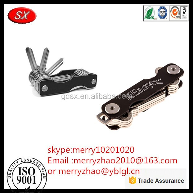 Customized key keychain organizer metal part with ISO9001