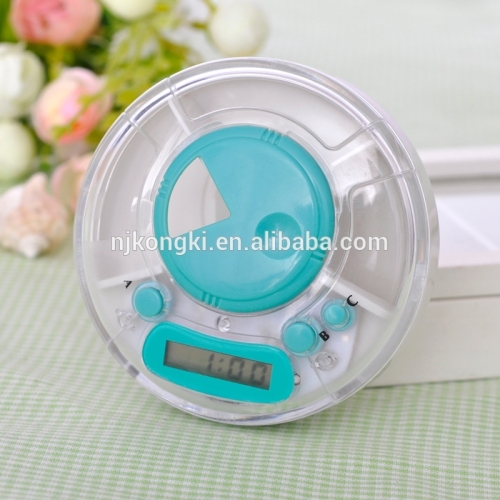 Digital plastic flip pill box with alarm timer