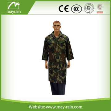 military polyester camo raincoat