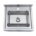 Knee operated stainless sink