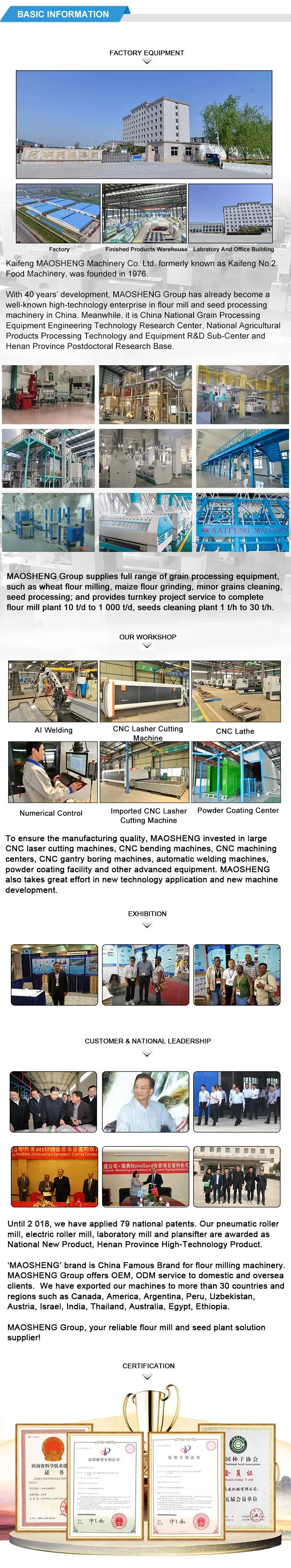 Single/One Compartment Plansifter with Applied to Wheat/Corn/Grain Flour and Feed Processing Making Line