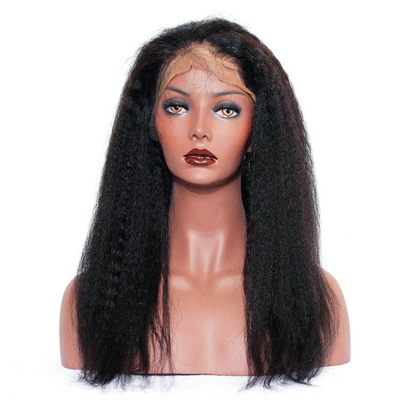 Human Hair 360 Lace Frontal Closure Remy Hair Hair WEAVING Machine Sew in 4a Kinky Straight Double Weft ALL Colors >=45% 8''-20'