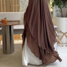 Customizable Chiffon and Voile Muslim Jilbab: The Ultimate Full-Covering Hijab for Women