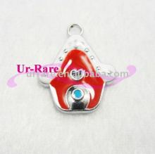 Enamel Home Charm Alloy Jewelry Charm