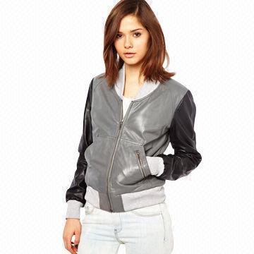 Sheep nappa women's bomber leather jacket