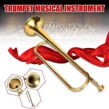 10.5cm Diameter Gold Iron Trumpet Bugle Musical Brass Instrument School Drummers Student Kids Military Brass Instruments Hot