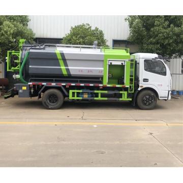 4x2 เครื่องดูดฝุ่นรถบรรทุกทำความสะอาด Pubic Sewer Pipe Truck