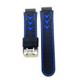 Black And Blue Color Silicone Watch Strap Custom