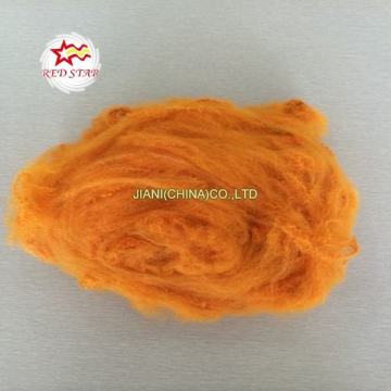 orange recycled polyester staple fiber,recycled polyester fiber,psf