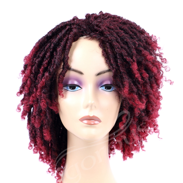 Darling Synthetic Wigs Gluless Short Bob Cut Crochet Ombre Bug Pre Stretched Pretwisted Passion Twist Hair