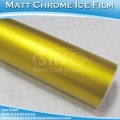 Carro amarelo durável capa adesivo metálico filme vinil Wraps