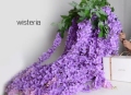 164cm μήκος μαλακό υλικό τεχνητά λουλούδια wisteria