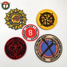 Factory direct hand-sewn woven label fabric patch