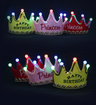 ED Flashing Crown Party Hats