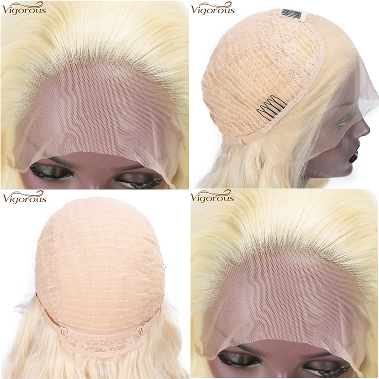 Vigorous Short Bob Wavy Wigs Lace Frontal Middle Part Wigs For African Women High Temperature Synthetic Wholesale Price
