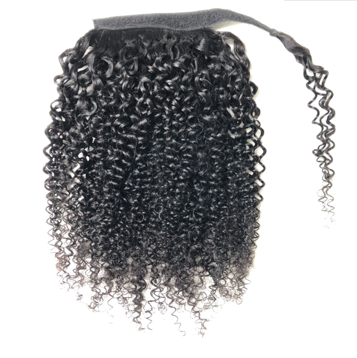 Wrap Around Ponytail 100% Virgin Human Hair Silky Straight, Remy Brazilian Human Hair Drawstring Ponytails